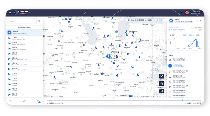 Cloudloop-Tracking-Screenshot-Showing-Multiple-Assets