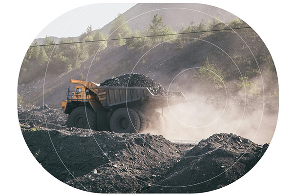 Mining Dump Truck on Track